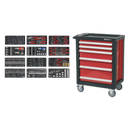 Sealey AP2406TBTC01 Rollcab 6 Drawer with Ball-Bearing Slides with 298pc Tool Kit