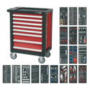 Sealey AP2408TTC08 8 Drawer Rollcab with Ball-Bearing Slides & 707pc Tool Kit