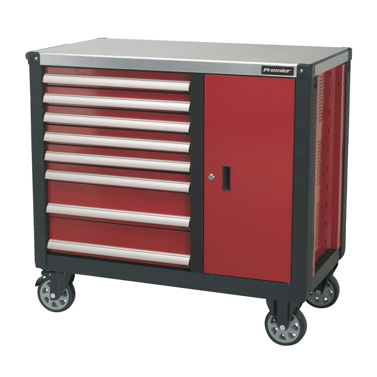 Sealey AP2418 8 Drawer Mobile Workstation with Ball-Bearing Slides