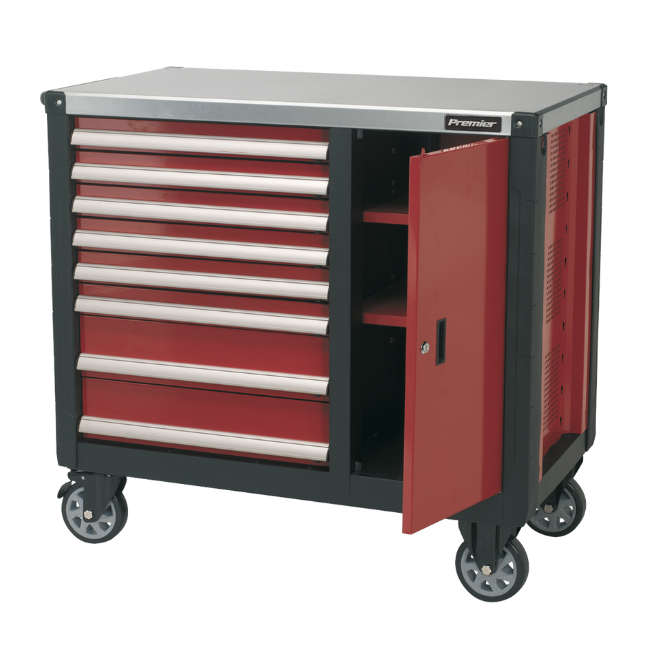 Sealey AP2418 8 Drawer Mobile Workstation with Ball-Bearing Slides