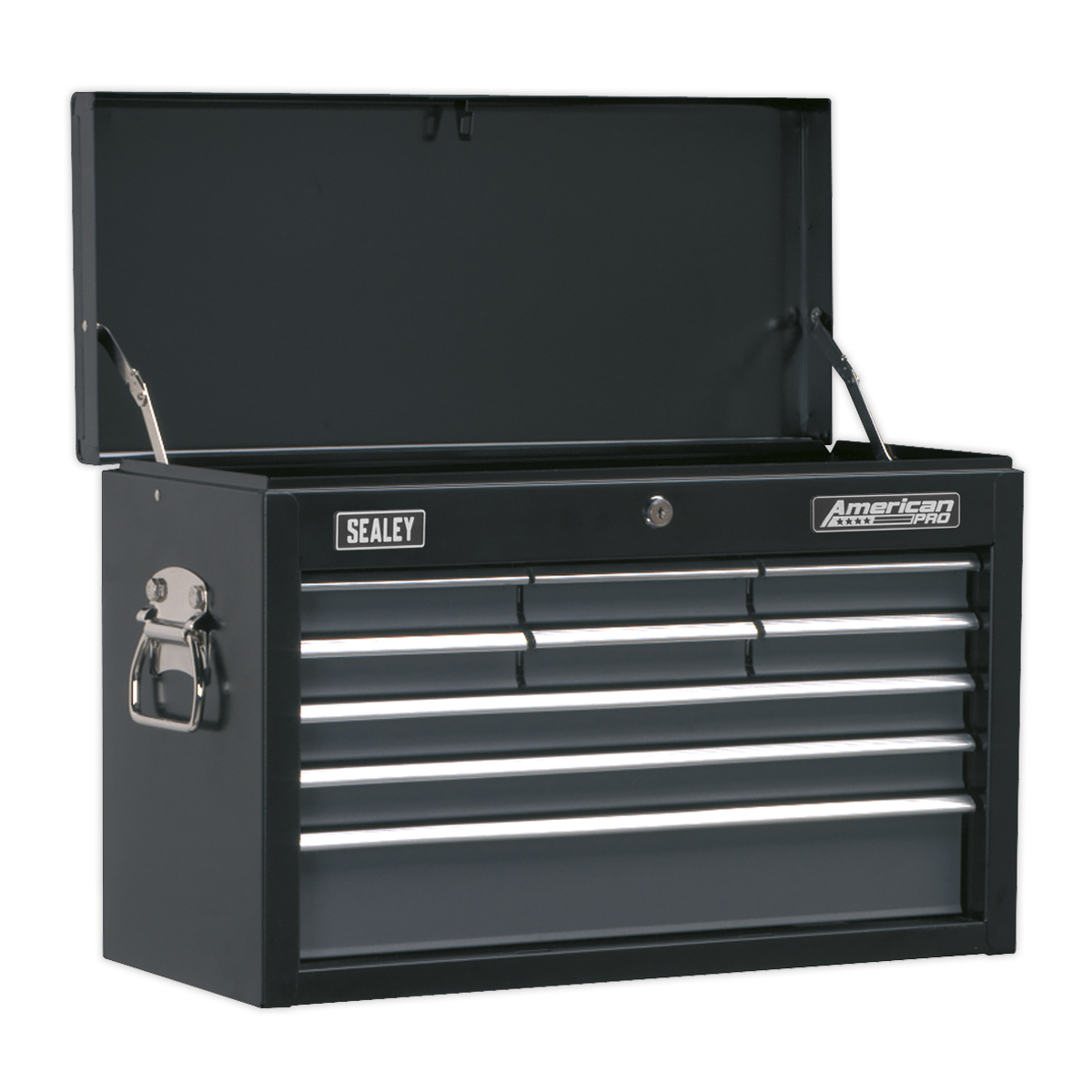 Sealey AP2509B 9 Drawer Topchest with Ball-Bearing Slides - Black/Grey