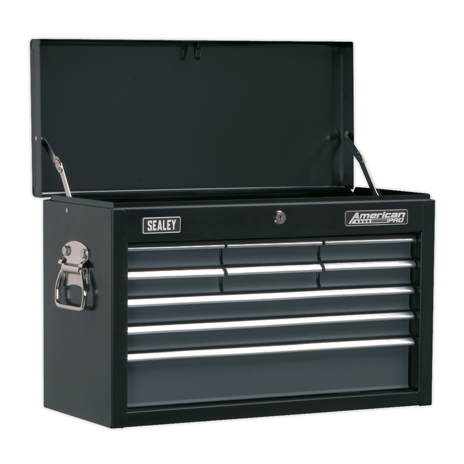 Sealey AP2509B 9 Drawer Topchest with Ball-Bearing Slides - Black/Grey
