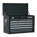Sealey AP2509B 9 Drawer Topchest with Ball-Bearing Slides - Black/Grey