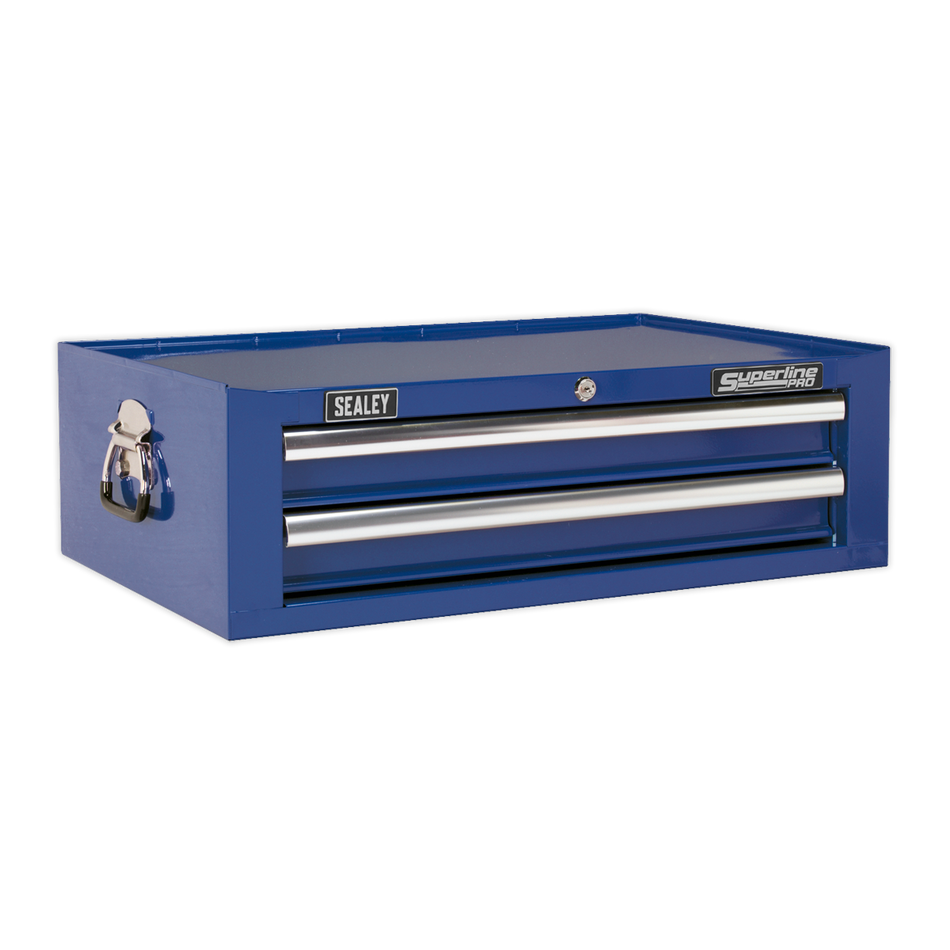Sealey APSTACKTC Topchest, Mid-Box & Rollcab Combination 14 Drawer with Ball-Bearing Slides - Blue