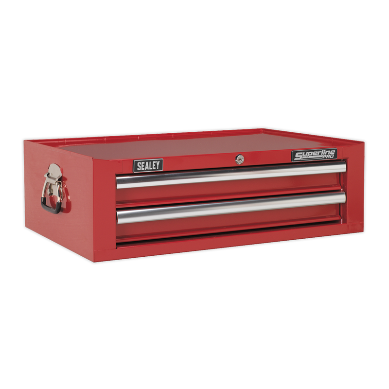 Sealey APSTACKTR 14 Drawer Topchest, Mid-Box & Rollcab Combination with Ball-Bearing Slides - Red