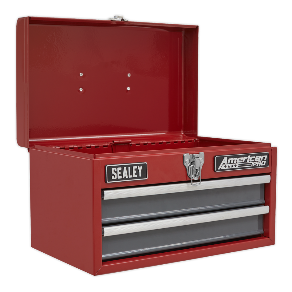 Sealey AP2602BB 2 Drawer Portable Toolbox with Ball-Bearing Slides