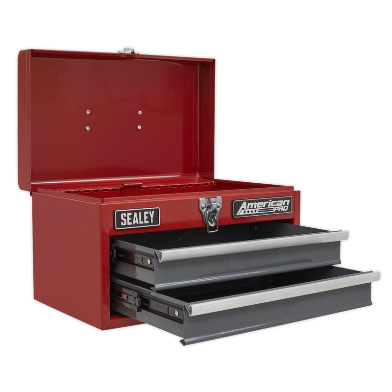 Sealey AP2602BB 2 Drawer Portable Toolbox with Ball-Bearing Slides