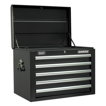 Sealey AP26059TB 5 Drawer Topchest with Ball-Bearing Slides - Black