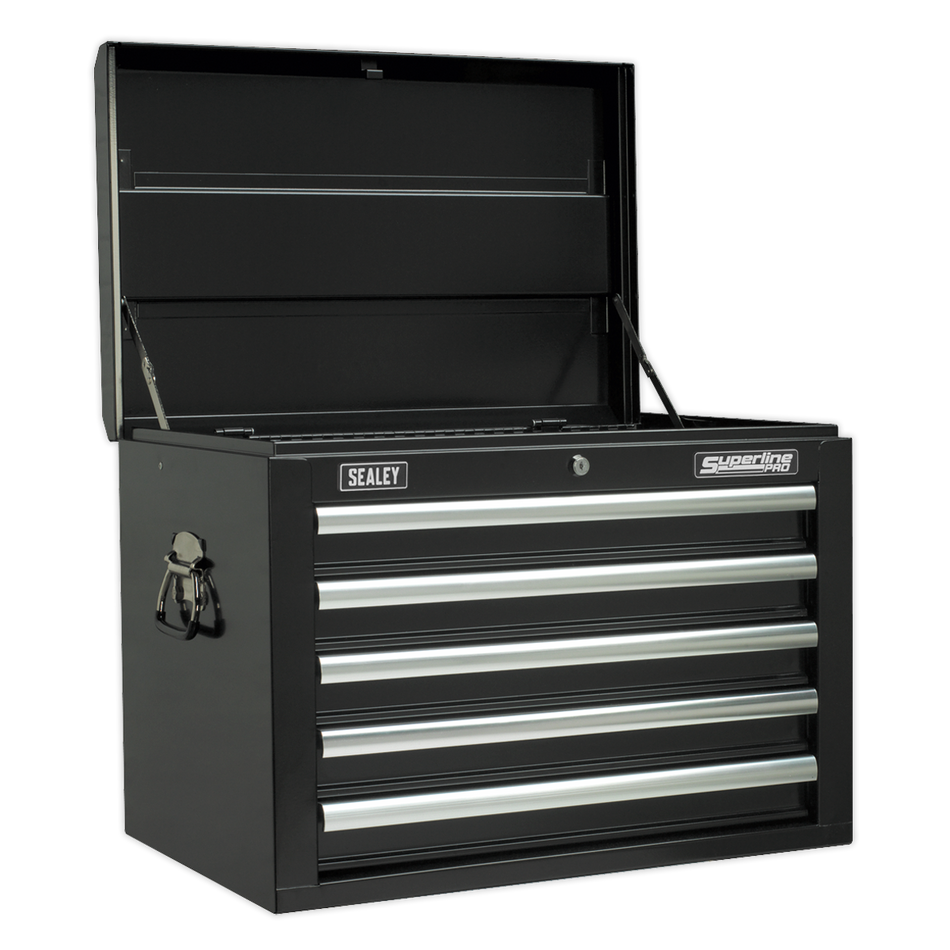 Sealey AP26059TB 5 Drawer Topchest with Ball-Bearing Slides - Black