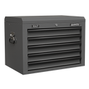Sealey AP26059TG Topchest 5 Drawer with Ball-Bearing Slides - Grey/Black