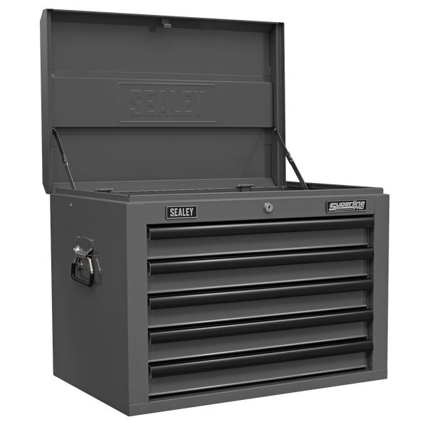 Sealey AP26059TG Topchest 5 Drawer with Ball-Bearing Slides - Grey/Black