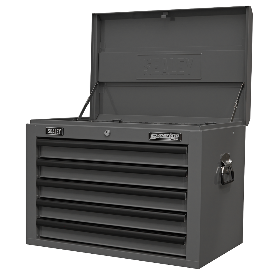 Sealey AP26059TG Topchest 5 Drawer with Ball-Bearing Slides - Grey/Black