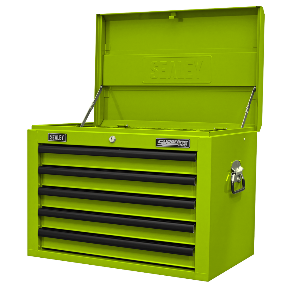 Sealey AP26059THV Topchest 5 Drawer with Ball-Bearing Slides - Green/Black