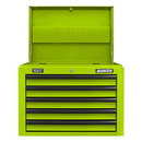 Sealey AP26059THV Topchest 5 Drawer with Ball-Bearing Slides - Green/Black