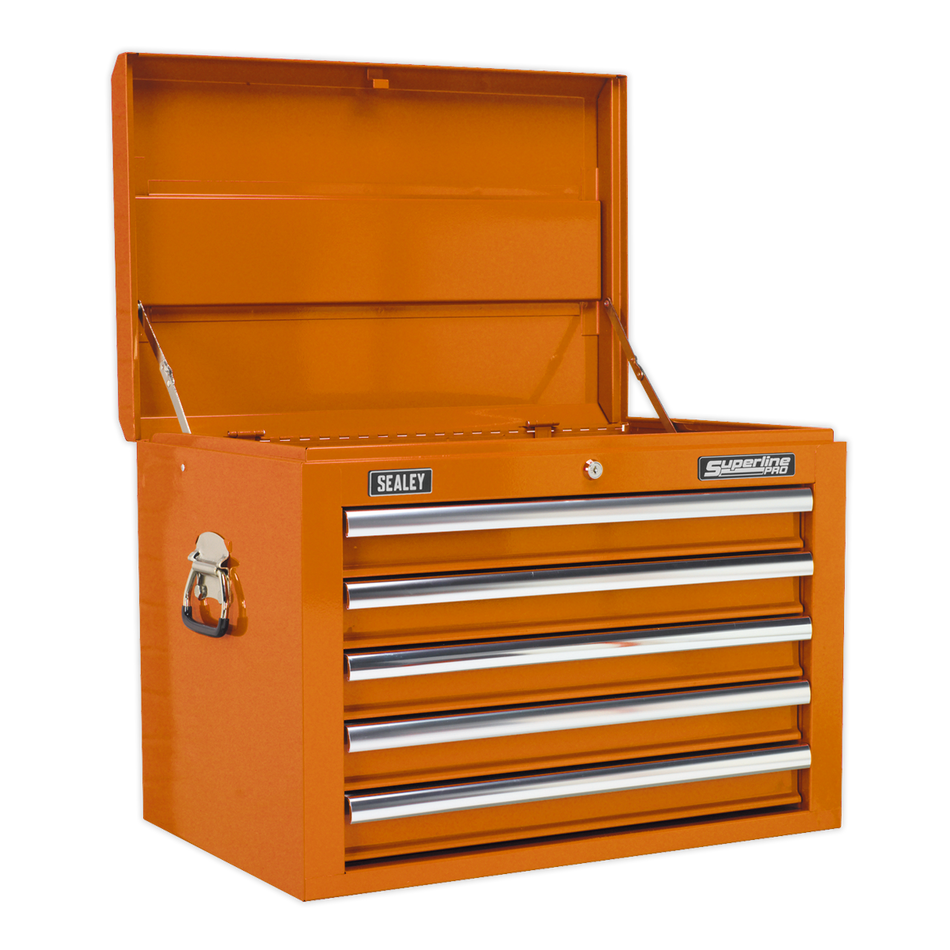 Sealey APSTACKTO 14 Drawer Topchest, Mid-Box & Rollcab Combination with Ball-Bearing Slides - Orange