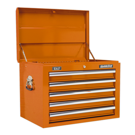 Sealey AP26059TO 5 Drawer Topchest with Ball-Bearing Slides - Orange