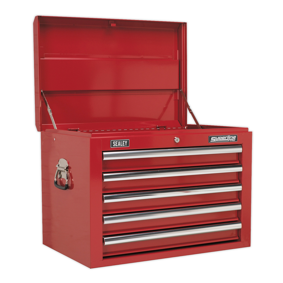 Sealey APSTACKTR 14 Drawer Topchest, Mid-Box & Rollcab Combination with Ball-Bearing Slides - Red