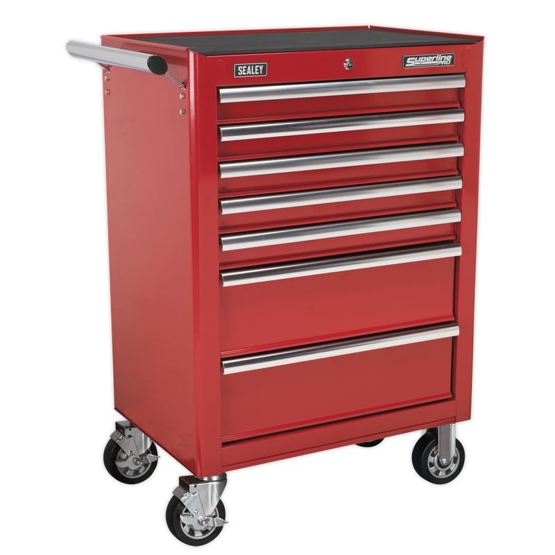 Sealey APSTACKTR 14 Drawer Topchest, Mid-Box & Rollcab Combination with Ball-Bearing Slides - Red