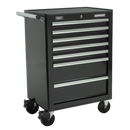 Sealey APSTACKTB 14 Drawer Topchest, Mid-Box & Rollcab Combination with Ball-Bearing Slides - Black