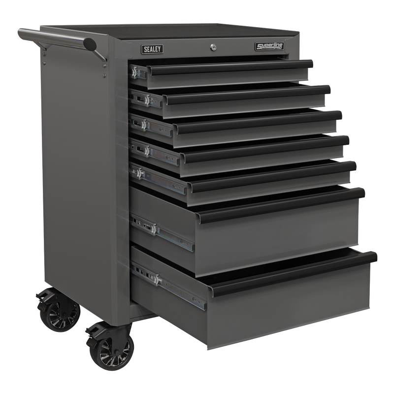 Sealey AP26479TG Rollcab 7 Drawer with Ball-Bearing Slides - Grey/Black