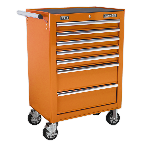 Sealey AP26479TO 7 Drawer Rollcab with Ball-Bearing Slides - Orange
