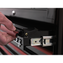 Sealey AP28102BR 2 Drawer Retro Style Mid-Box - Black with Red Anodised Drawer Pulls