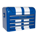 Sealey AP28104BWS 4 Drawer Retro Style Topchest - Blue with White Stripes