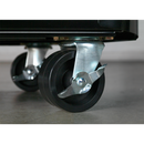 Sealey AP28204BR 4 Drawer Retro Style Rollcab - Black with Red Anodised Drawer Pulls