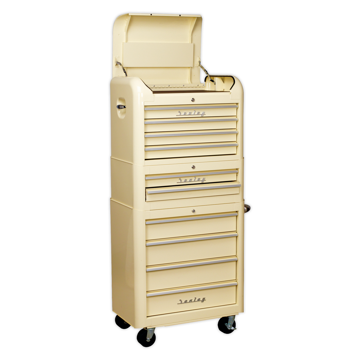Sealey AP28COMBO2 10 Drawer Retro Style Topchest, Mid-Box & Rollcab Combo