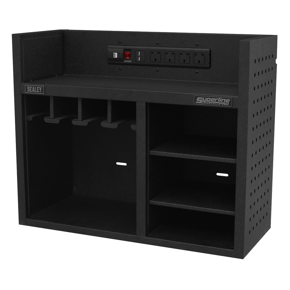 Sealey AP30SRBE 760mm Power Tool Storage Rack with Power Strip