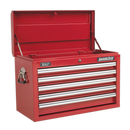 Sealey APCOMBOBBTK55 10 Drawer Topchest & Rollcab Combination with Ball-Bearing Slides & 147pc Tool Kit