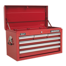 Sealey AP33069 6 Drawer Topchest with Ball-Bearing Slides - Red
