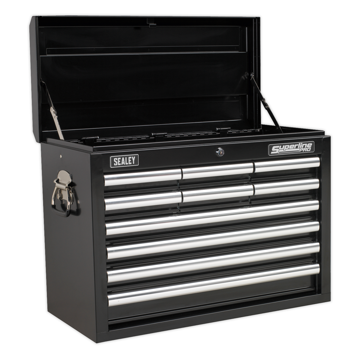 Sealey AP33109B 10 Drawer Topchest with Ball-Bearing Slides - Black