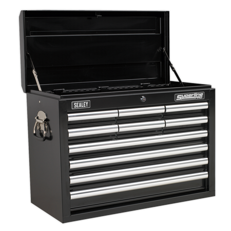 Sealey AP33109B 10 Drawer Topchest with Ball-Bearing Slides - Black