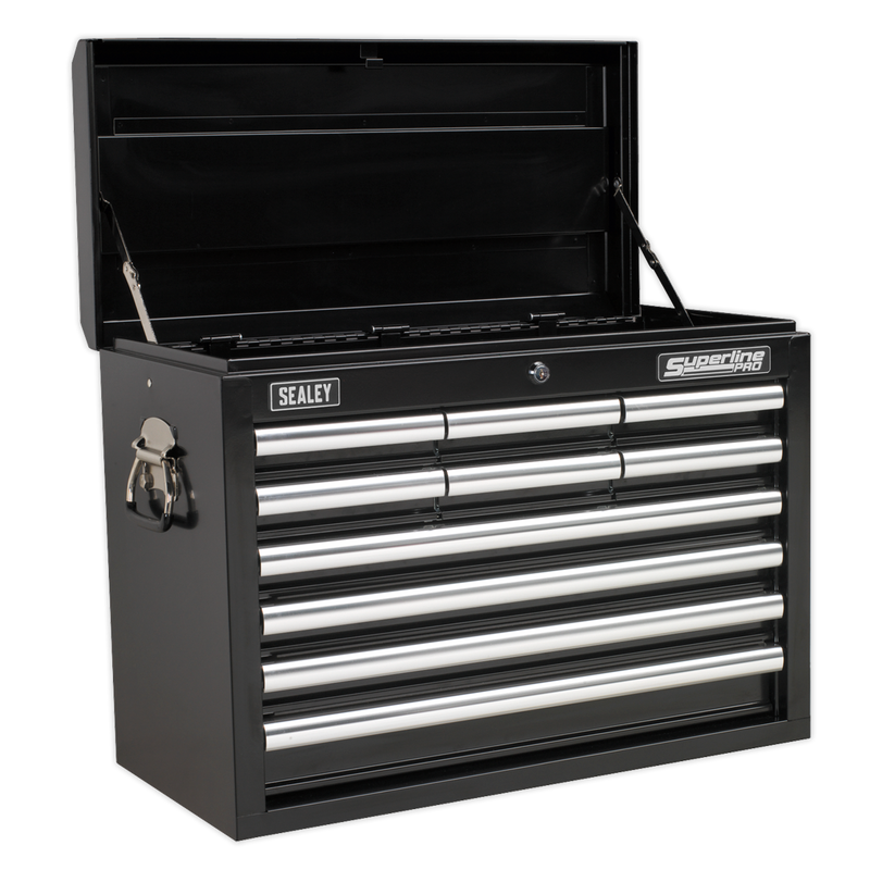 Sealey AP33109B 10 Drawer Topchest with Ball-Bearing Slides - Black