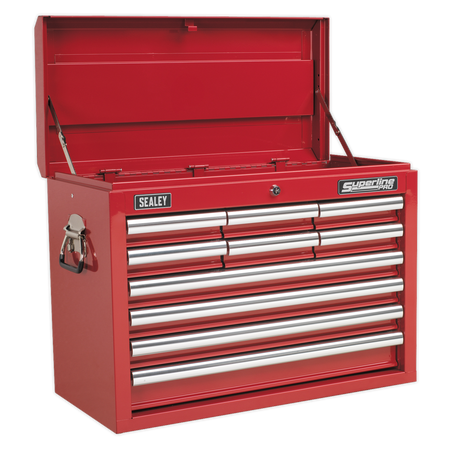 Sealey AP33109 10 Drawer Topchest with Ball-Bearing Slides - Red