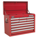 Sealey AP33109 10 Drawer Topchest with Ball-Bearing Slides - Red
