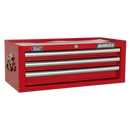Sealey AP33339 3 Drawer Mid-Box with Ball-Bearing Slides - Red