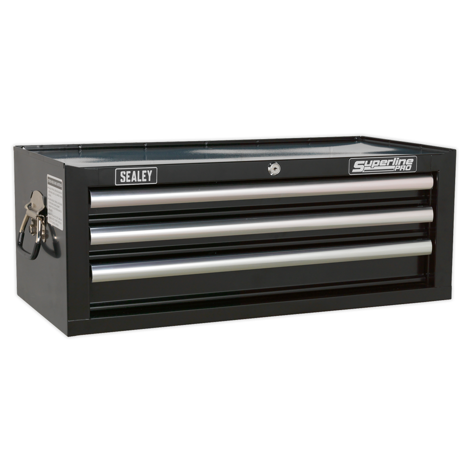 Sealey AP33339B 3 Drawer Mid-Box with Ball-Bearing Slides - Black