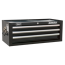 Sealey AP33339B 3 Drawer Mid-Box with Ball-Bearing Slides - Black