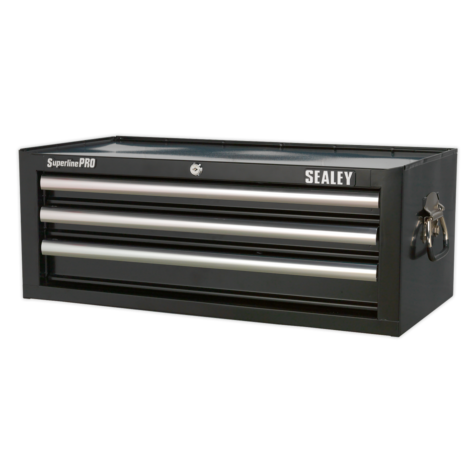 Sealey AP33339B 3 Drawer Mid-Box with Ball-Bearing Slides - Black
