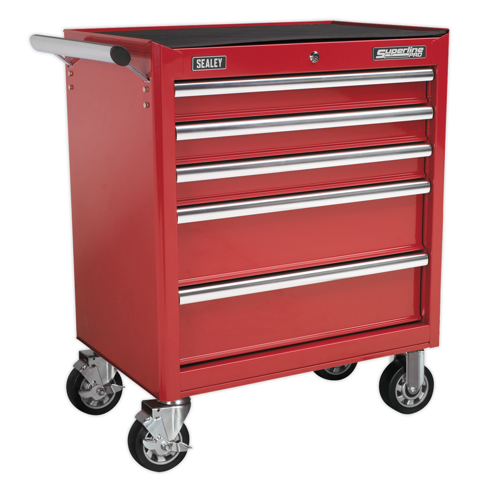 Sealey AP33459 5 Drawer Rollcab with Ball-Bearing Slides - Red