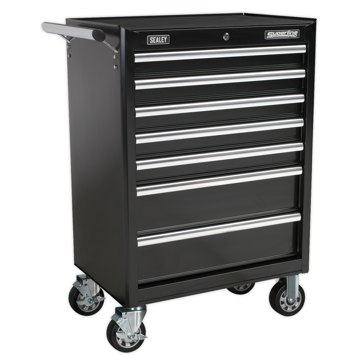 Sealey AP33479B 7 Drawer Rollcab with Ball-Bearing Slides - Black