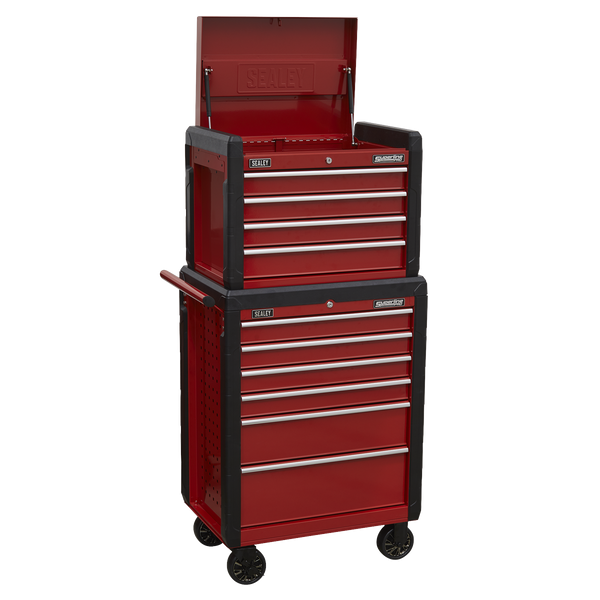 Sealey AP3410STACK Topchest 4 Drawer & Rollcab 6 Drawer Combination