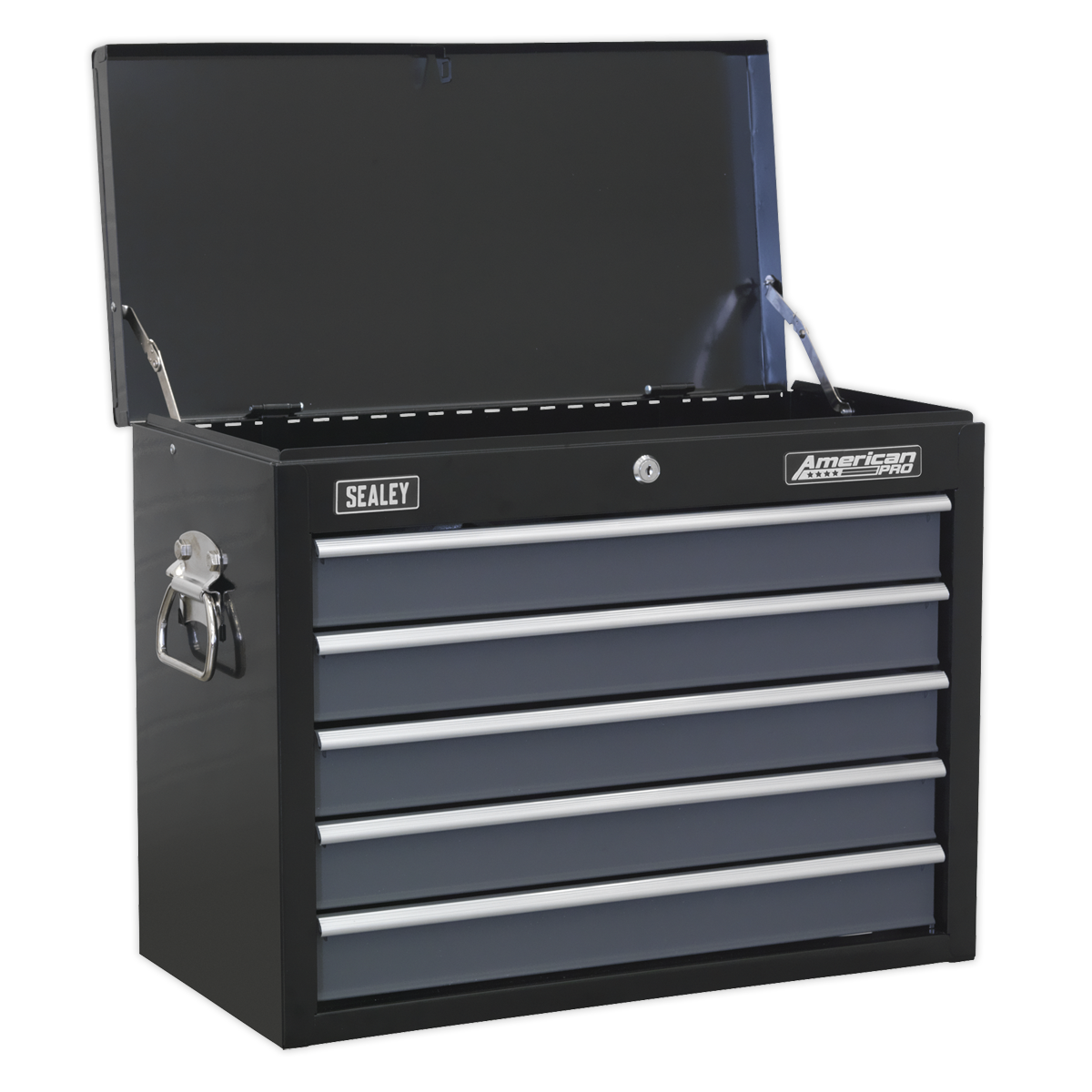Sealey AP3505TB 5 Drawer Topchest with Ball-Bearing Slides - Black/Grey