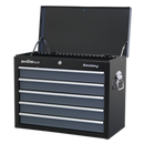 Sealey AP3505TB 5 Drawer Topchest with Ball-Bearing Slides - Black/Grey