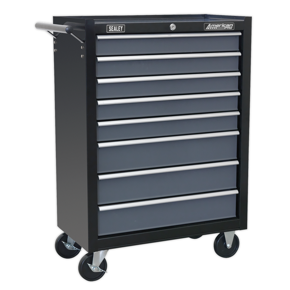 Sealey AP3508TB 8 Drawer Rollcab with Ball-Bearing Slides - Black/Grey