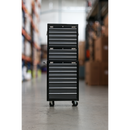 Sealey AP35STACK Tool Chest Combination 16 Drawer with Ball-Bearing Slides - Black/Grey