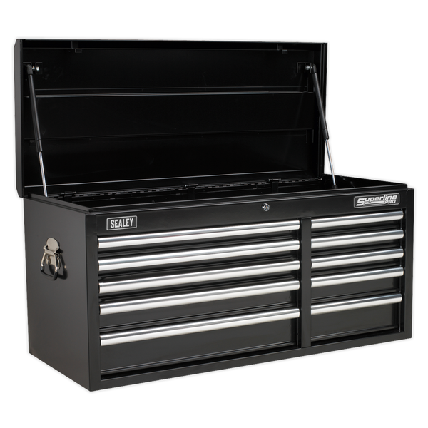 Sealey AP41110B 10 Drawer Topchest with Ball-Bearing Slides - Black