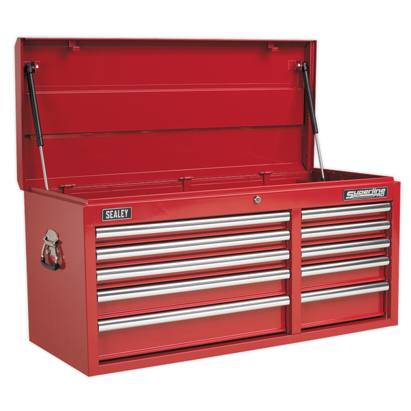 Sealey AP41110 10 Drawer Topchest with Ball-Bearing Slides - Red